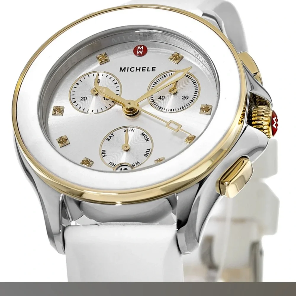Michele Silver and Gold Watch